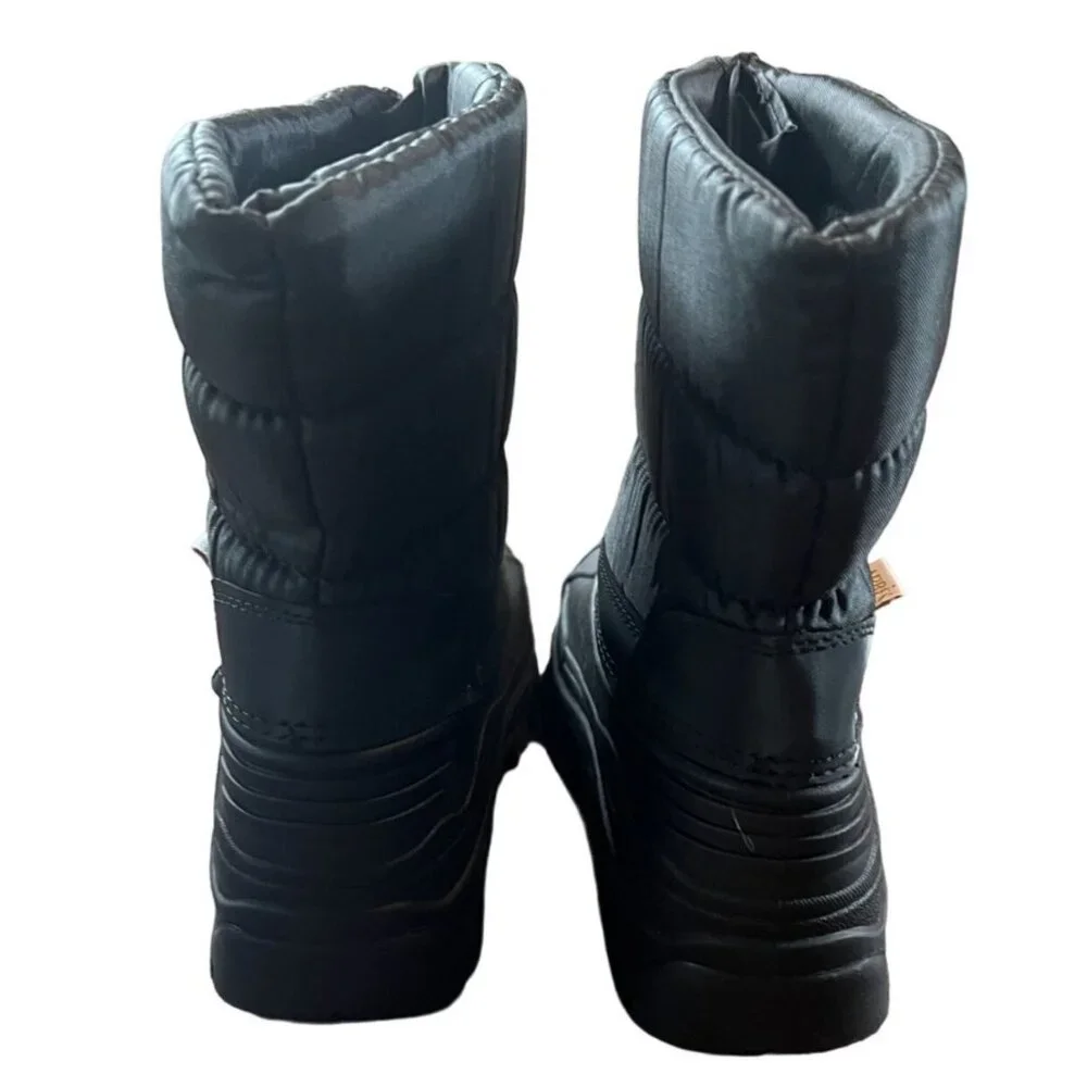 New Après By Lamo Youth Winter Snow Boots Size‎ 1Y Black Faux Fur Lined NWT